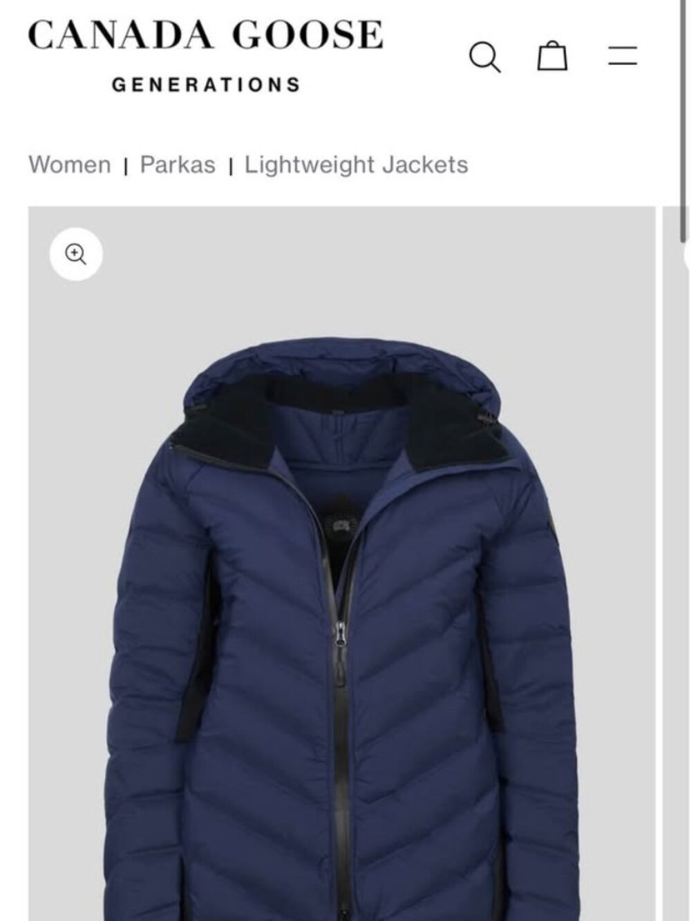 Canada Goose Womens Black Label Hybridge® CW Bomber Jacket, Medium